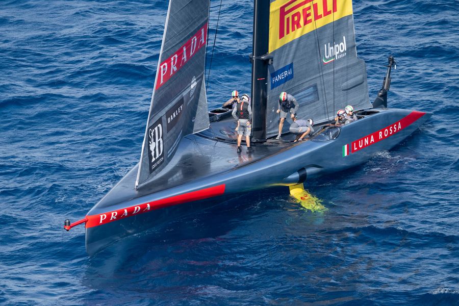 October 01, 2024. Louis Vuitton Cup Final, Race Day 5. LUNA ROSSA PRADA PIRELLI TEAM Photo Credit: AC37 media