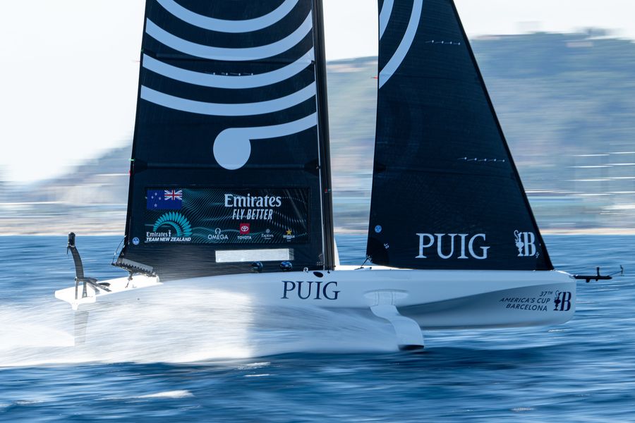 October 05, 2024. 37th America’s Cup -Puig Women's America's Cup, Qualifying - Group A. Emirates Team New Zealand Women's Team Photo Credit: AC37 media