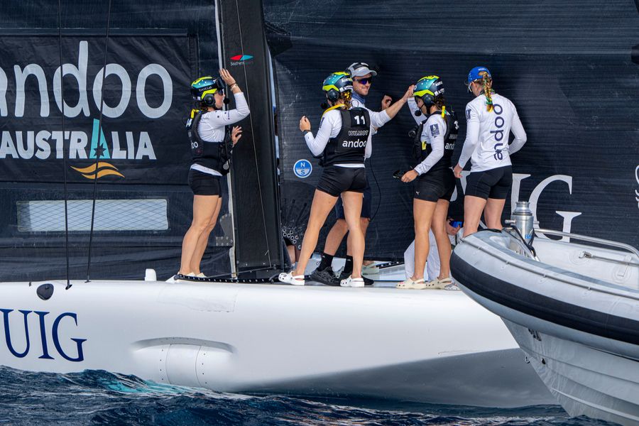 October 06, 2024. 37th America’s Cup -Puig Women's America's Cup, Race Day 2 - Group B. Andoo Team Australia Women's Team. Photo Credit: AC37