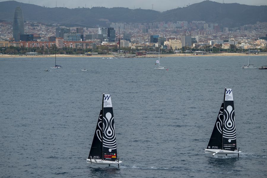 October 12, 2024. 37th America’s Cup -Puig Women's America's Cup, Race Day 6 - Final. Luna Rossa Prada Pirelli Women's Team, Athena Pathway - Women. Photo Credit: AC37 media