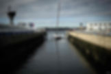 Guirec Soudée aboard Liamm, the first to enter the locks, photographed by Loic Venance for AFP.