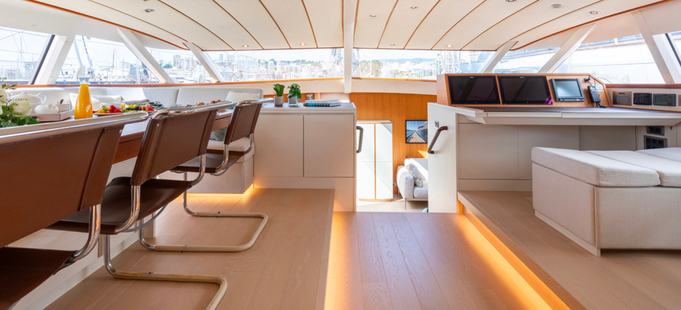 40m Abeking sailing yacht 4K gets fresh interior