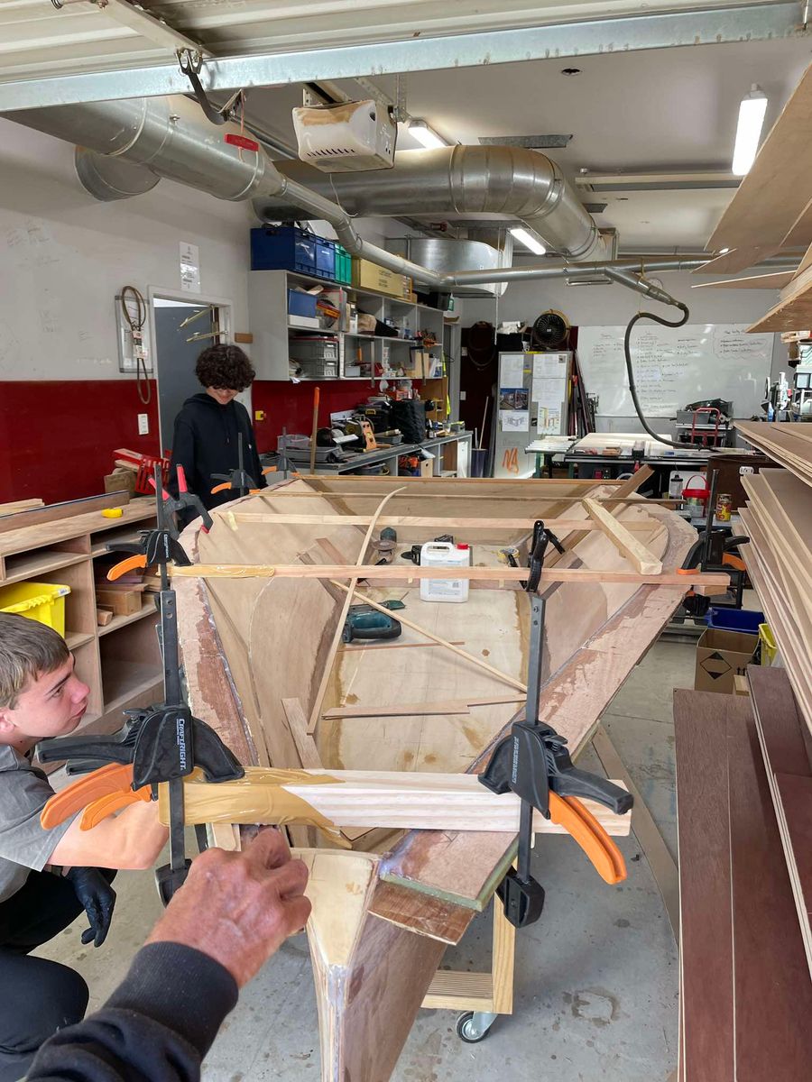 Mark 1 being built on the jig. Photo credit: Cameron Allen