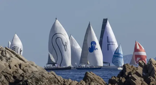 Record 170-boat Swan fleet drifts through light air at Porto Cervo, 12 October 2026