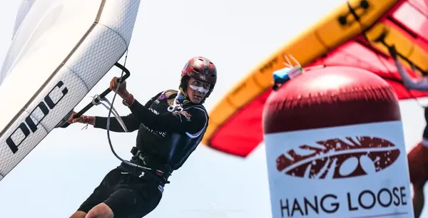 Kosta Gladiadis claimed victory in the men's wingfoil event at the World Sailing Test Event.