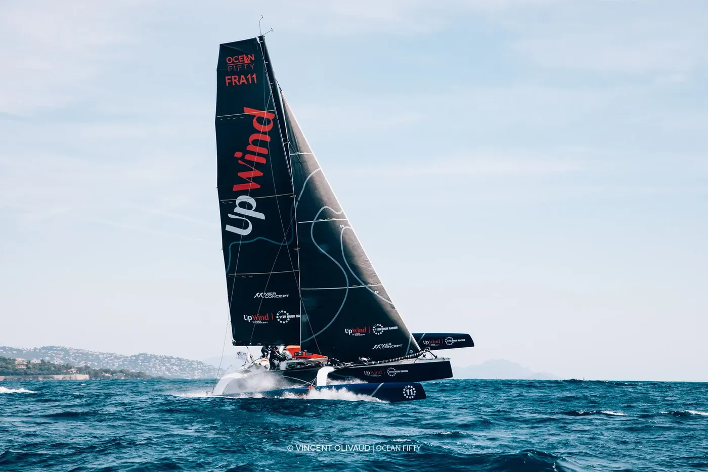 L'Ocean Fifty sailing up wind, built by Merconcept d'Anne-Claire Le Berre