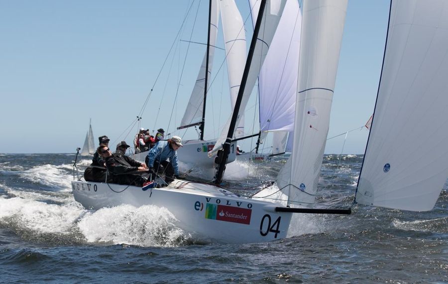Tight racing on the water as J/70 crews took on the South American championship.