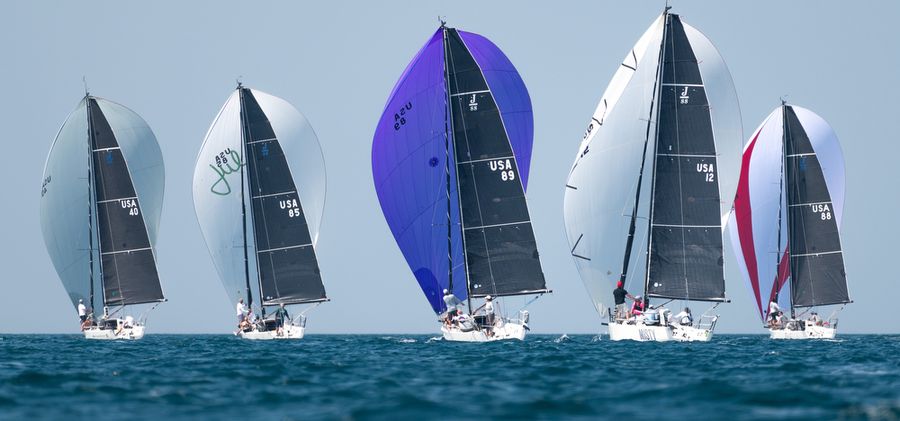 Stampede in action during the tense J/88 showdown at the Verve Cup.