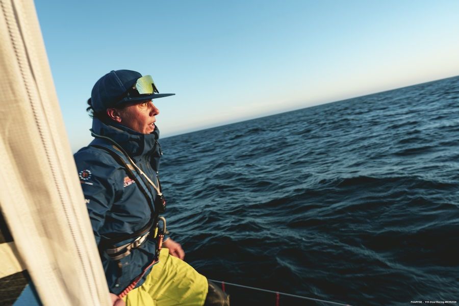 Francesca Clapcich at the helm of PolaRYSE - 11th Hour Racing
