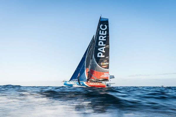 Paprec Arkéa skipper Yoann Richomme (FRA) is pictured on June 11, 2024, in Les Sables d'Olonne, France. (Photo by Julien Champolion / Polaryse)