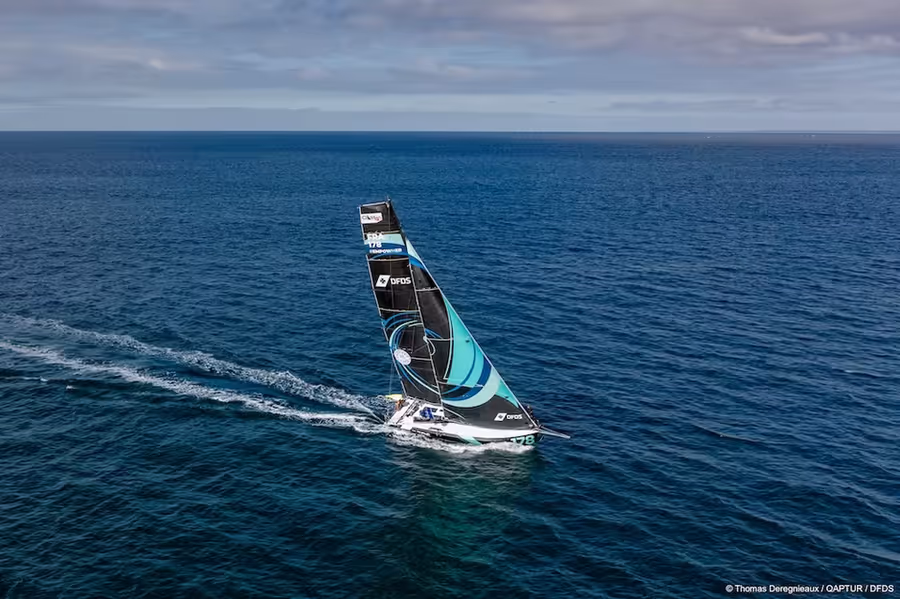 Pamela Lee's boat underway at sea