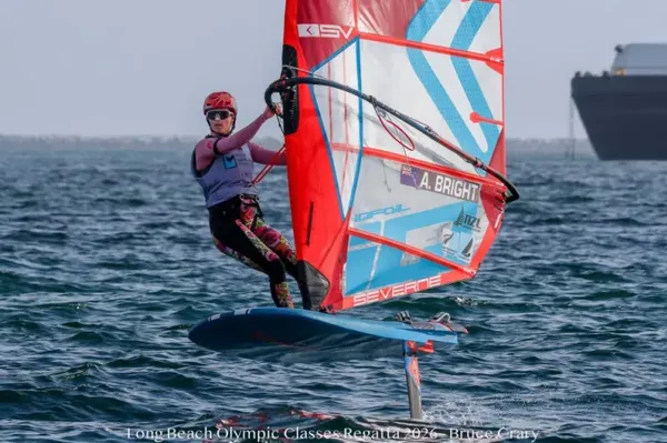 Aimee Bright competing on her way to a silver medal finish in Long Beach.
