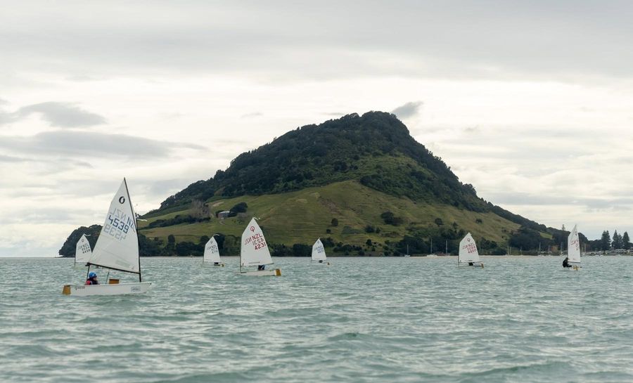 Wells tops 70-strong Optimist fleet at Tauranga AIMS Games, 09 September 2026