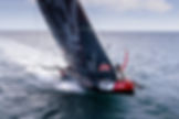 Jérémie Beyou at sea aboard Charal. @ PolaRYSE - Marin Le Roux