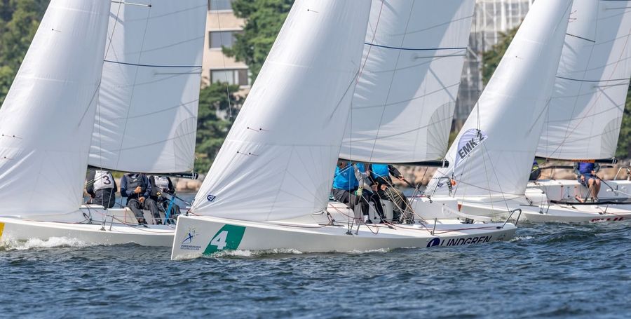 Liquid Sun in action, claiming top spot on an all-Finnish podium at the Nordic J/70 Championship.