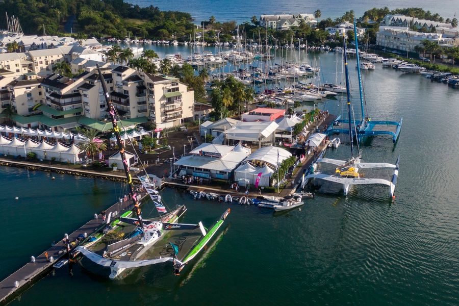 The finish village in Guadeloupe during the 2022 edition