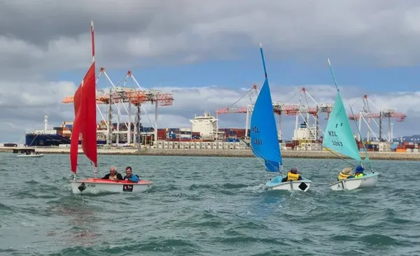 Tauranga Sailability members on the water during the Wellington gathering.