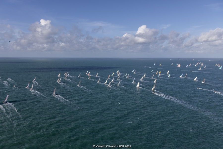 Four years ago, the fleet set off on the Route du Rhum @ Vincent Olivaud
