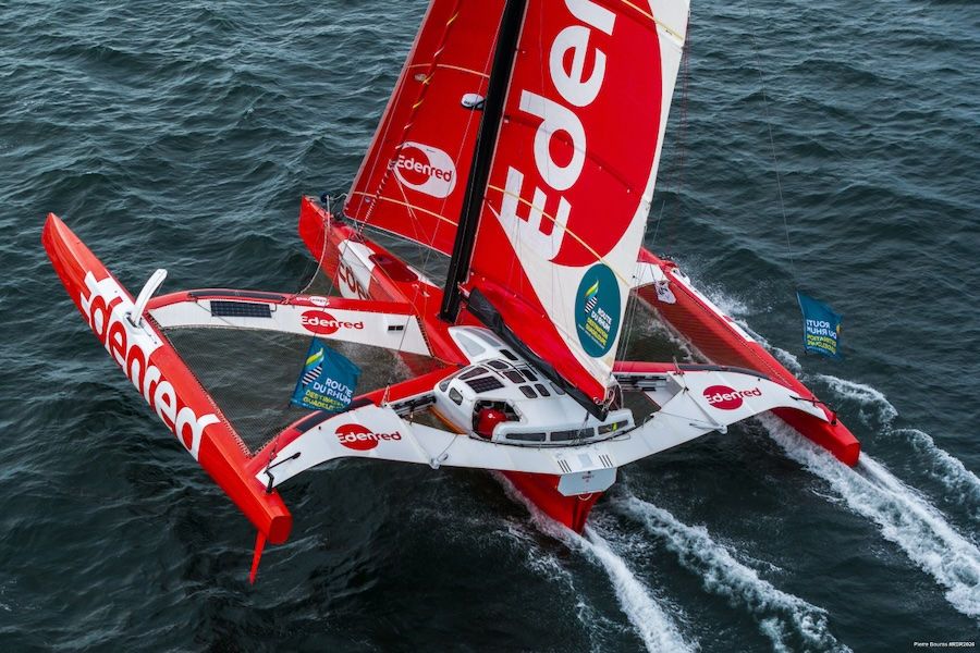 Basile Bourgnon aboard Edenred. Photo: Pierre Bouras