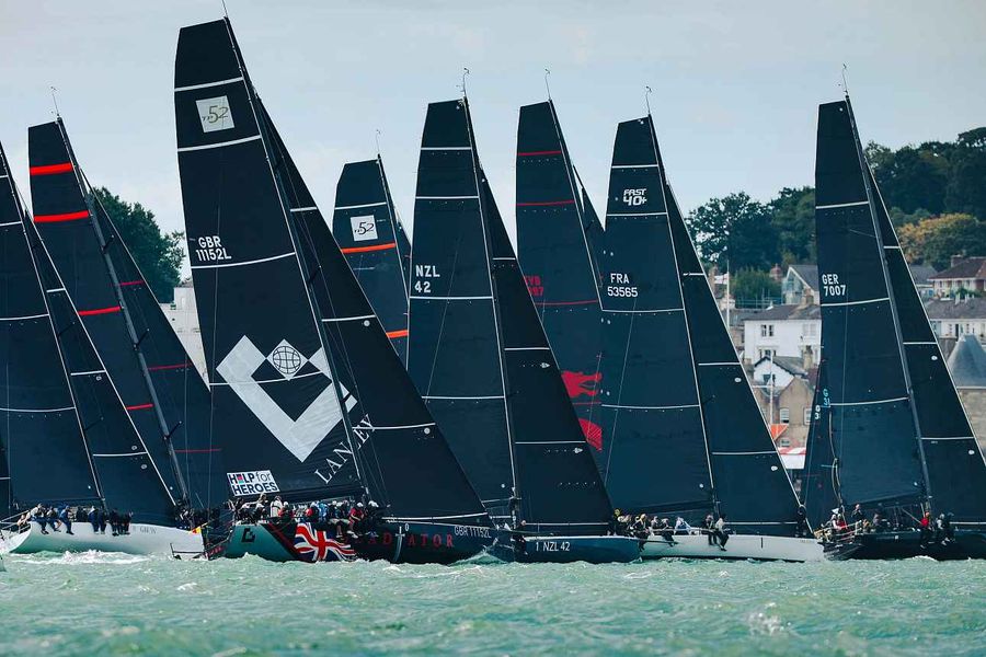 TP52s dominate Britannia Cup as 30-knot forecast cuts short Cowes Week day, 06 August 2026