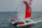 The former Fujicolor II, looking as good as new, now sailed by Damien Seguin