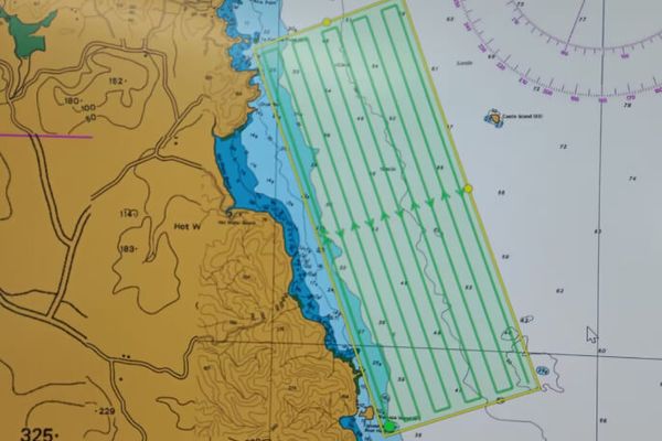 A map issued by Coastguard Whitianga to mariners showing where the search and rescue exercise will be carried out on Saturday, October 12