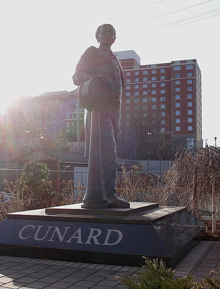 A statue erected October 2006 of Sir Samuel Cunard in Halifax, Nova Scotia. Photo Credit: Wikipedia