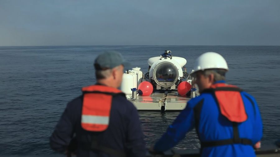 Titan seen from the back of the transport ship