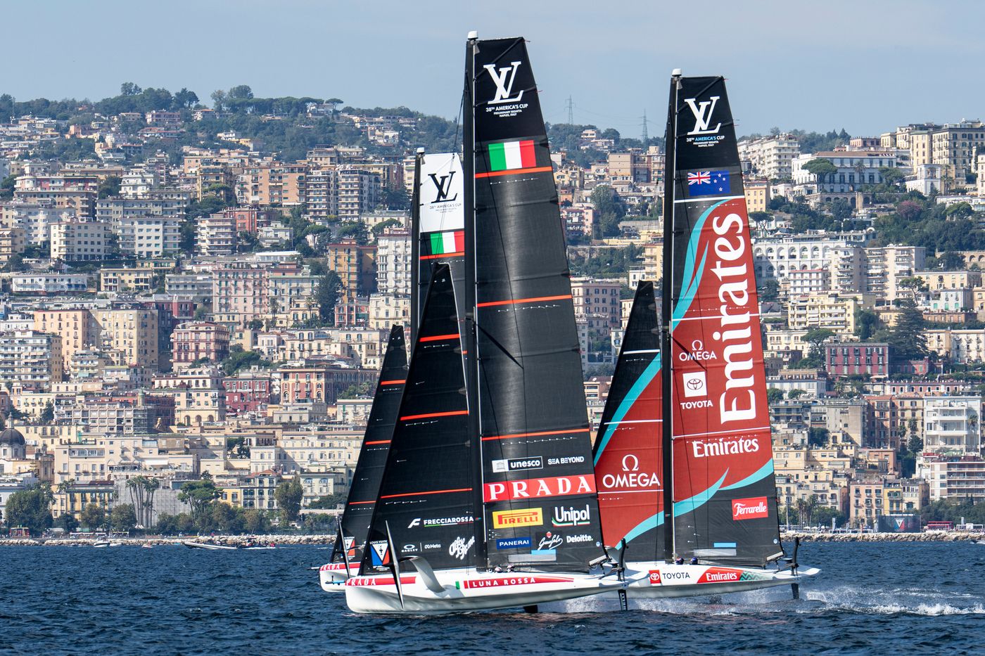Looking across the fleet. 27 September 2026. Louis Vuitton 38th America's Cup - Preliminary Regatta Naples.
