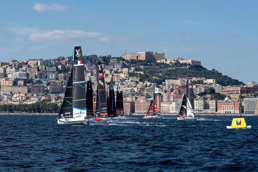 Looking across the fleet. 27 September 2026. Louis Vuitton 38th America's Cup - Preliminary Regatta Naples.