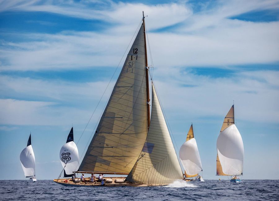 An interesting aside in the modern 12 Metres is the number of original crew that came back to compete here in Barcelona still racing at the highest level. Image credit : Nico Martinez via AC37 media.