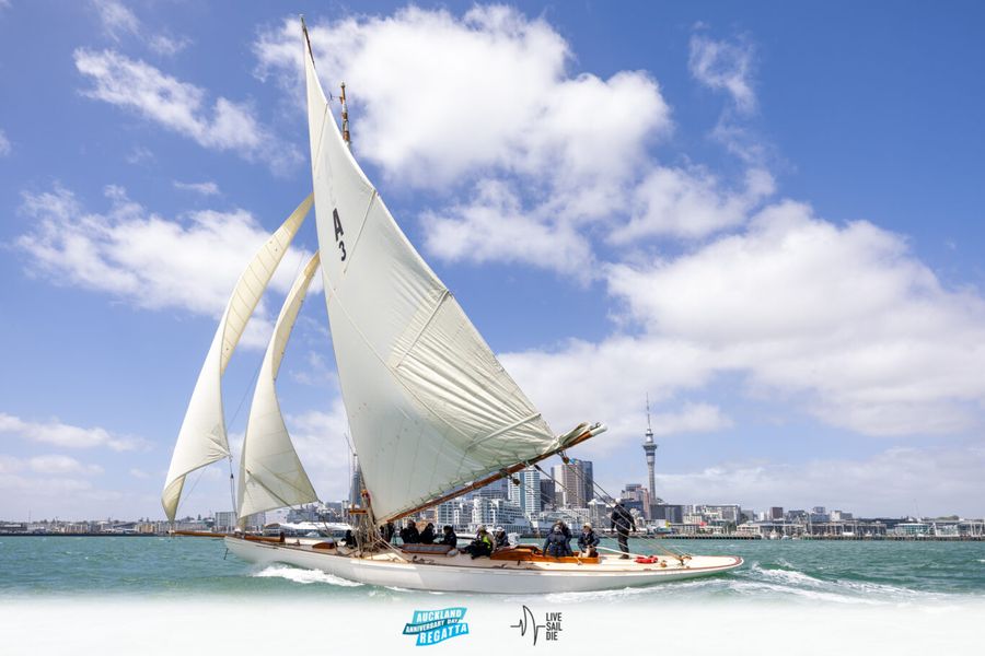 Ariki wins the Keelboat Harbour Race in the 2025 Auckland Anniversary Regatta. Monday 27 January. Photo: Suellen Hurling / Live Sail Die
