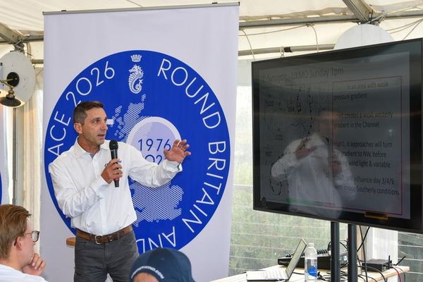 PredictWind Weather Expert Arnaud Monges at the Skippers Briefing