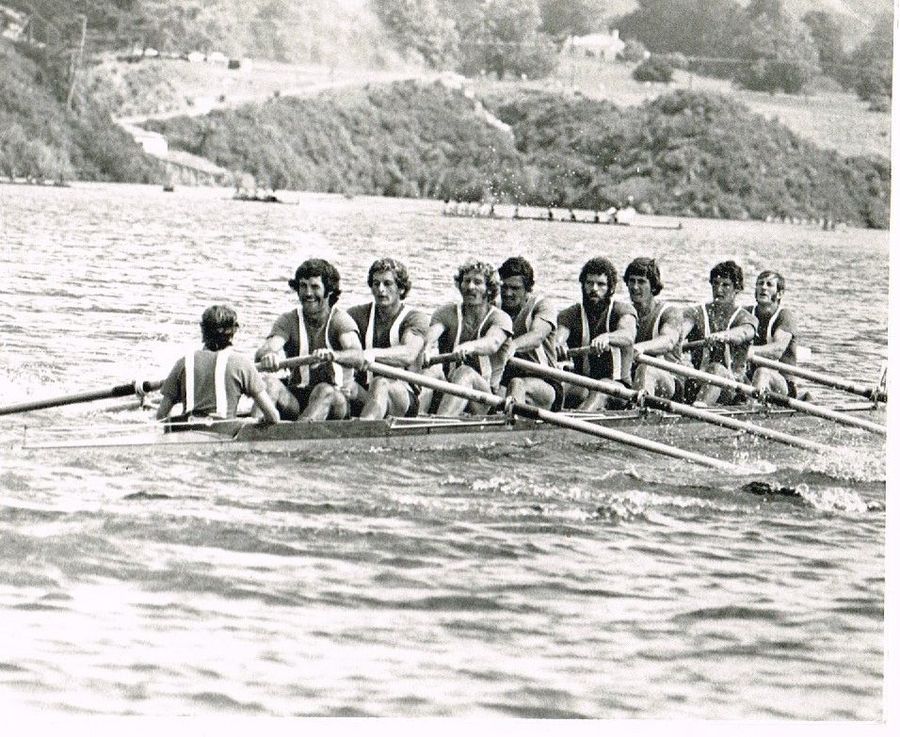 The Avon Champion eight-plus crew, pictured in 1976.