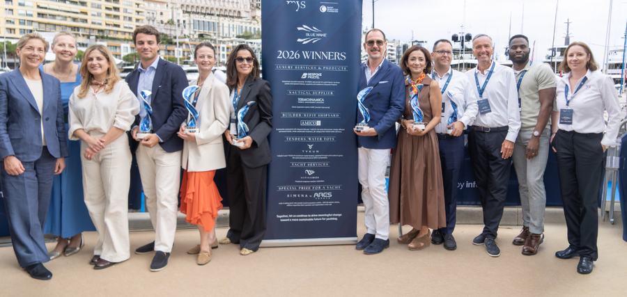 Blue Wake Winners at the 2026 Monaco Yacht Show.
