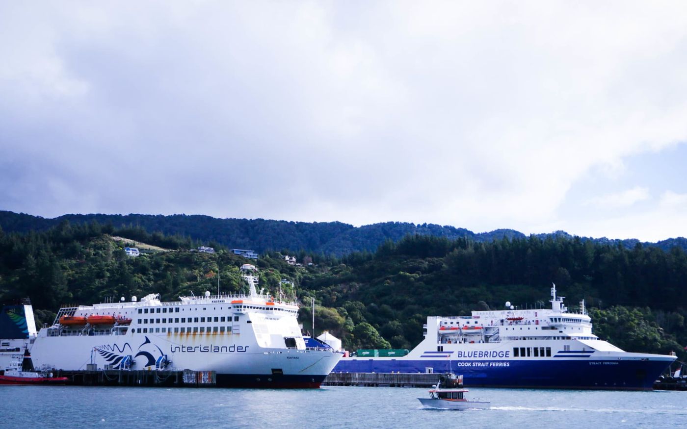 Bluebridge and Interislander ferries in Picton Marlborough Sounds. File picture.