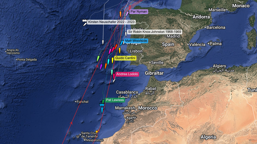 Boat placements as at Tuesday 15th September 10am NZ Time