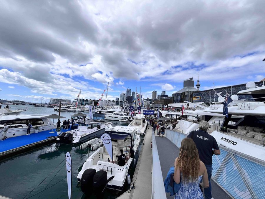 The Auckland Boat Show 2025 from the entry Pier