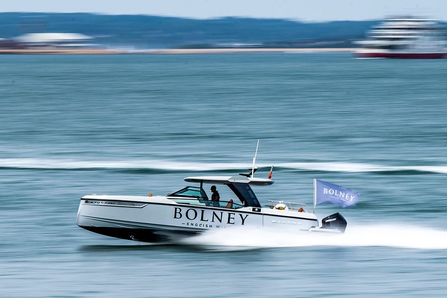 A speedboat at Cowes Week