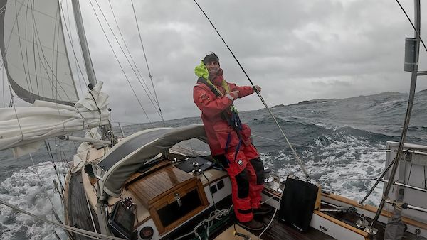 Henry Wootton, skipper of Privateer, in more windy conditions!