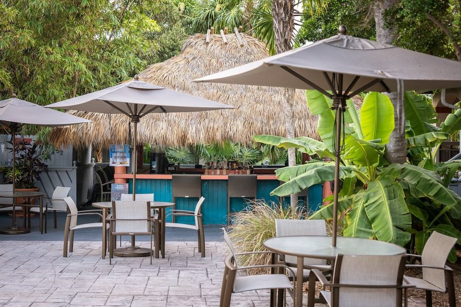 The Tiki Bar, a favourite spot for guests.