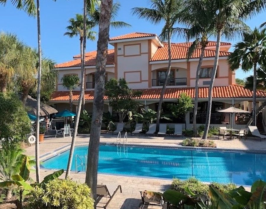 The hotel's junior Olympic-sized pool.