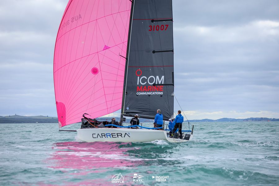 Carrera 3, John Meadowcroft's McConaghy MC31, at the start of the 2026 Roy McDell Yacht Race.
