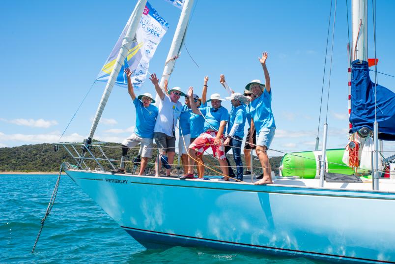 Celebrating on board Wetherley. Photo- Lissa Photography