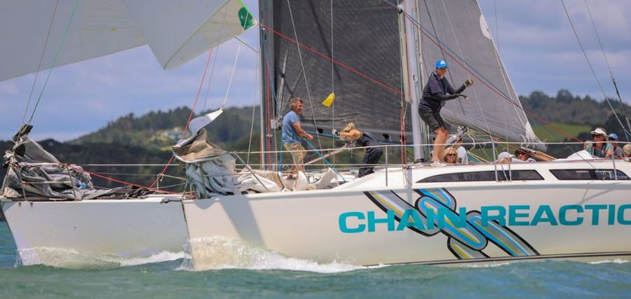 Chain Reaction competing on the final day of the Bay of Islands Sailing Week 2026
