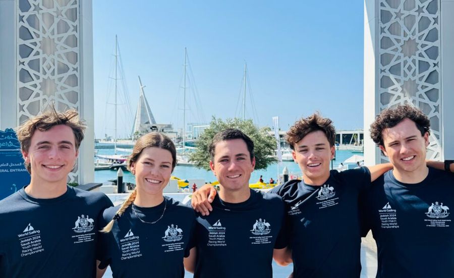 Cole Tapper and Team at the 2024 Youth Match Racing Championships @CYCA