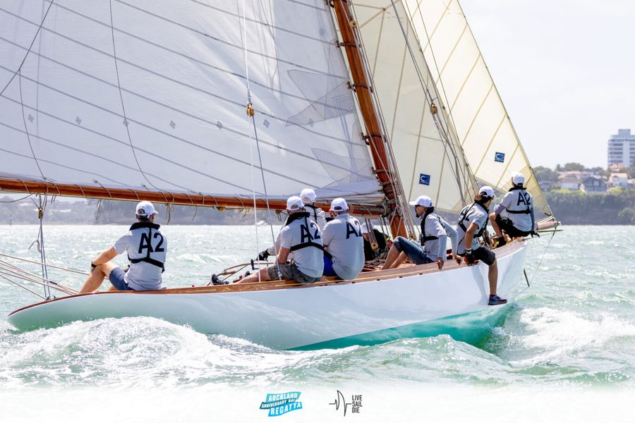 Rawhiti in the Keelboat Harbour Classic in the 2025 Auckland Anniversary Regatta. Monday 27 January. Photo: Suellen Hurling / Live Sail Die