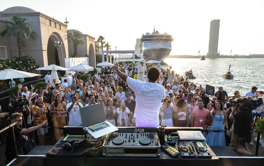Craig David entertains fans with a live performance at SailGP in Dubai, 2025.