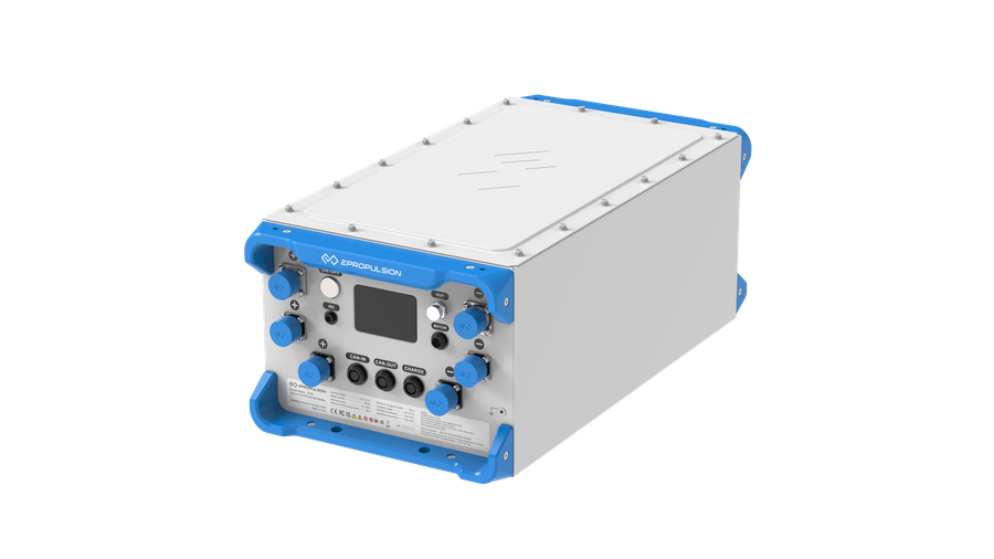 The ePropulsion E100 lithium battery, the latest addition to the E-Series lineup.
