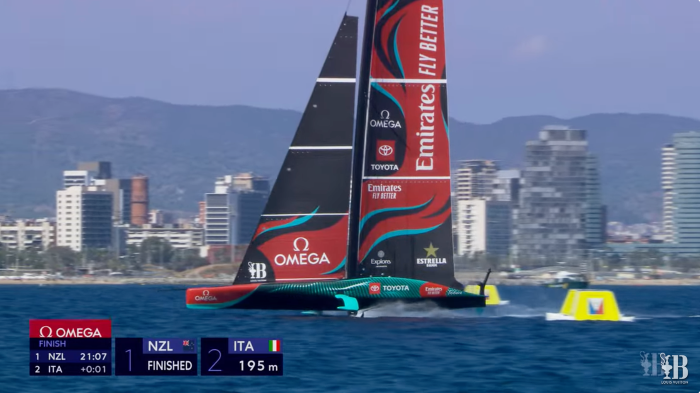 Emirates Team New Zealand take the win over Luna Rossa